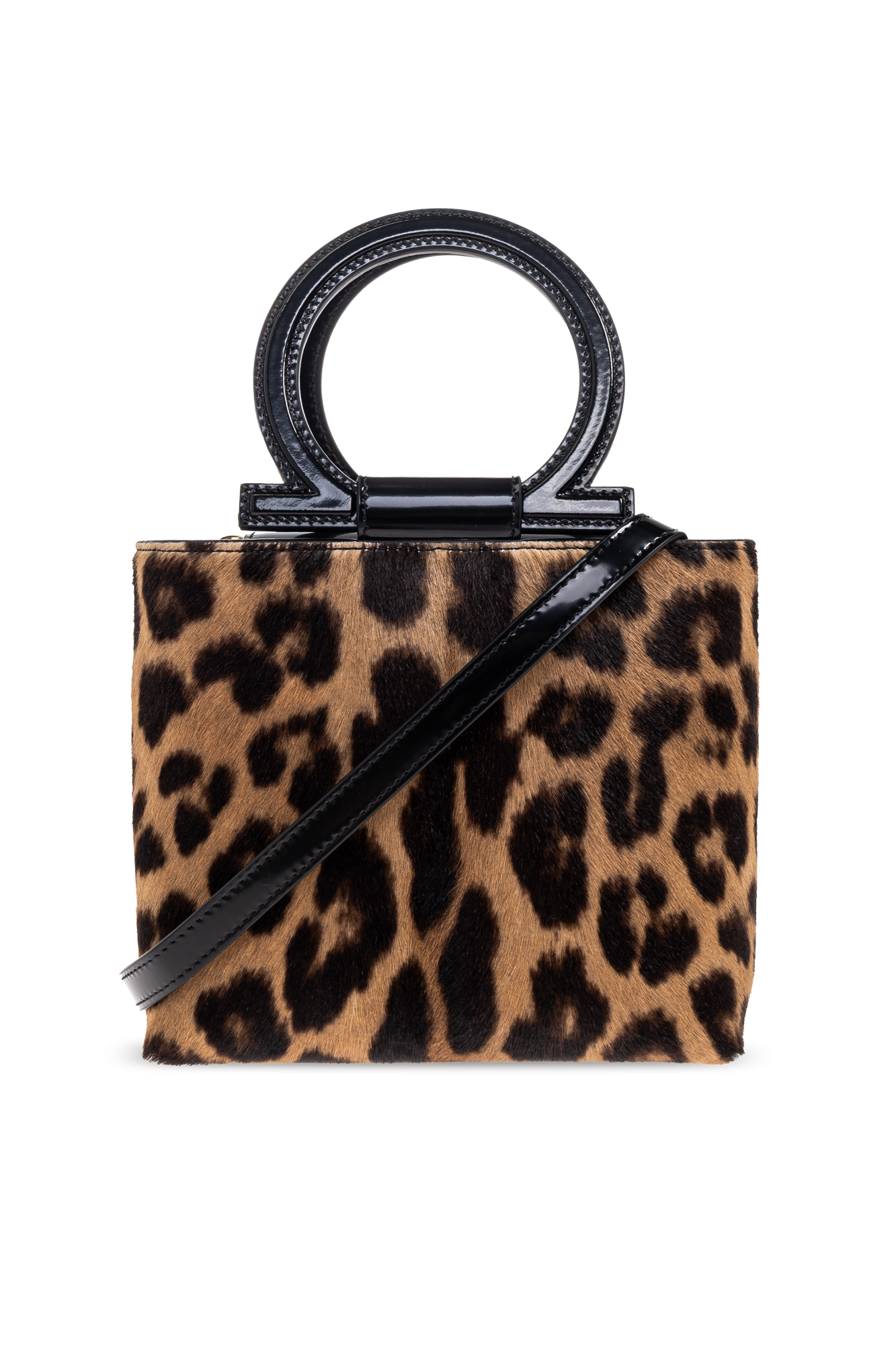 希少✨Salvatore Ferragamo Animal Boston Bag Salvatore Ferragamo Leopard leopard leopard Shoulder Bag Bag